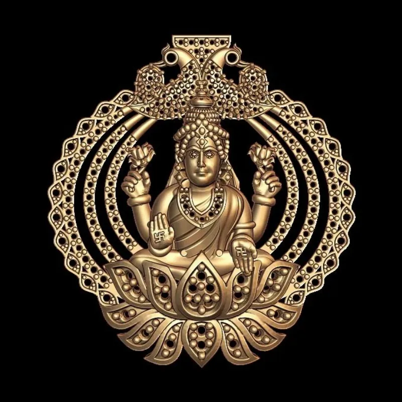 Maa Laxmi Pendant 3D Model